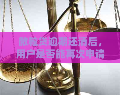 微粒贷逾期还清后，用户是否能再次申请借款以及相关注意事项