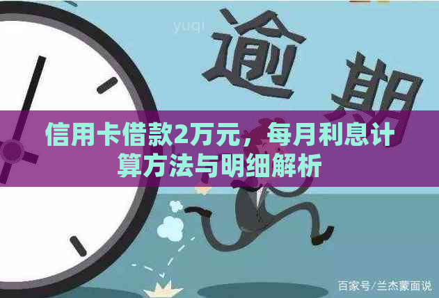 信用卡借款2万元，每月利息计算方法与明细解析