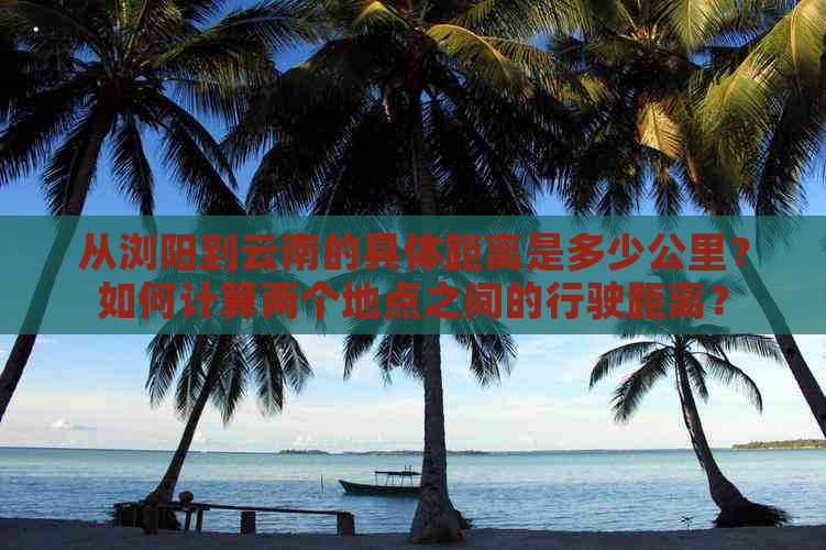 从浏阳到云南的具体距离是多少公里？如何计算两个地点之间的行驶距离？