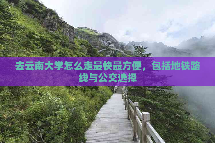 去云南大学怎么走最快最方便，包括地铁路线与公交选择