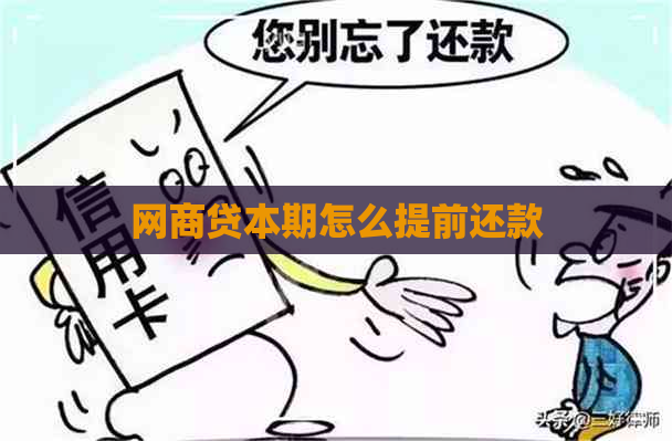 网商贷本期怎么提前还款