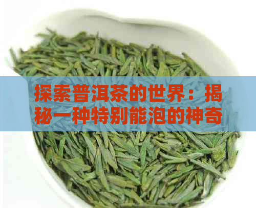 探索普洱茶的世界：揭秘一种特别能泡的神奇茶叶，让你轻松成为泡茶达人！