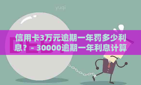 信用卡3万元逾期一年罚多少利息？- 30000逾期一年利息计算及合理性探讨