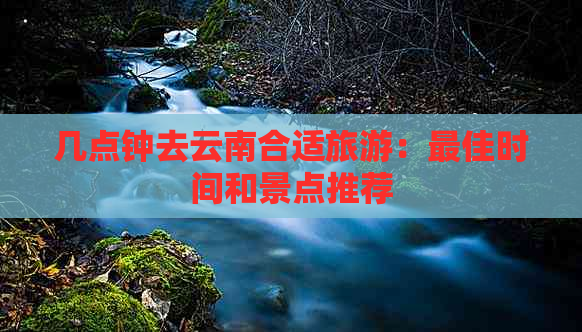 几点钟去云南合适旅游：更佳时间和景点推荐