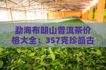 勐海布朗山普洱茶价格大全：357克珍品古茶特点及官网