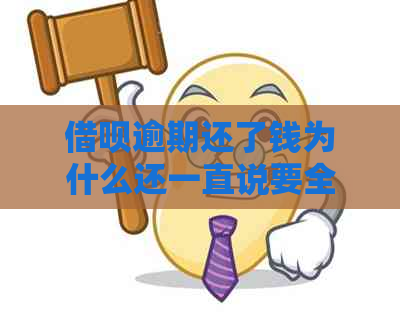 借呗逾期还了钱为什么还一直说要全还呢怎么回事