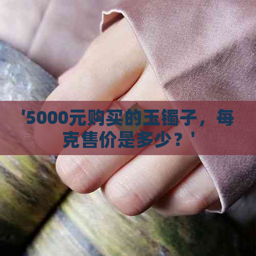 '5000元购买的玉镯子，每克售价是多少？'