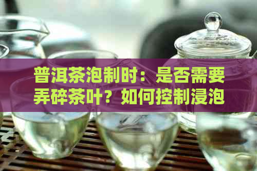 普洱茶泡制时：是否需要弄碎茶叶？如何控制浸泡时间与水？