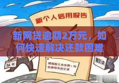 新网贷逾期2万元，如何快速解决还款困难？