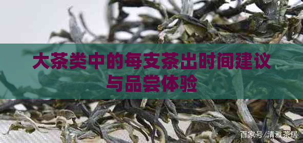 大茶类中的每支茶出时间建议与品尝体验