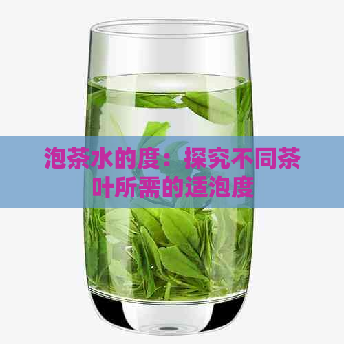 泡茶水的度：探究不同茶叶所需的适泡度