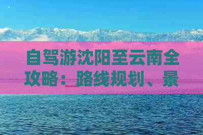 自驾游沈阳至云南全攻略：路线规划、景点推荐、住宿、美食一网打尽！