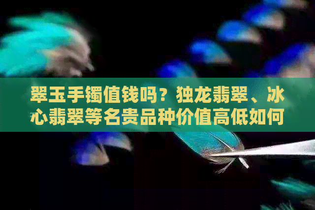 翠玉手镯值钱吗？独龙翡翠、冰心翡翠等名贵品种价值高低如何判断？