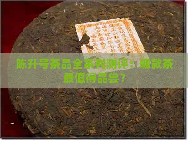 陈升号茶品全系列测评：哪款茶最值得品尝？