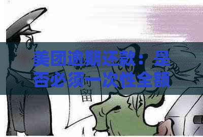 美团逾期还款：是否必须一次性全额偿还？解决之道探讨