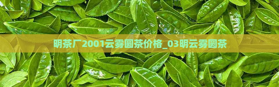 明茶厂2001云雾圆茶价格_03明云雾圆茶