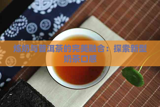 炼奶与普洱茶的完美融合：探索新型奶茶口感