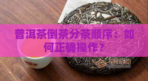 普洱茶倒茶分茶顺序：如何正确操作？