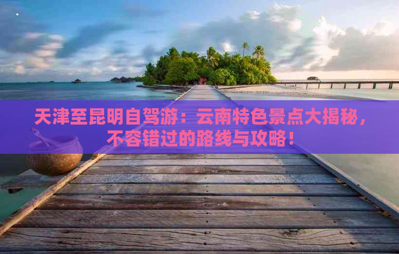 天津至昆明自驾游：云南特色景点大揭秘，不容错过的路线与攻略！