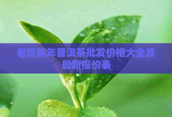 老陈陈年普洱茶批发价格大全及最新报价表