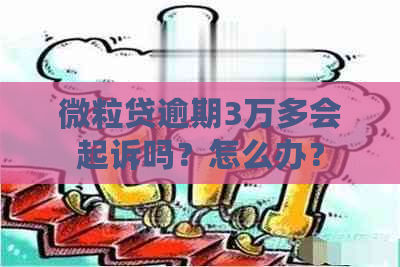 微粒贷逾期3万多会起诉吗？怎么办？