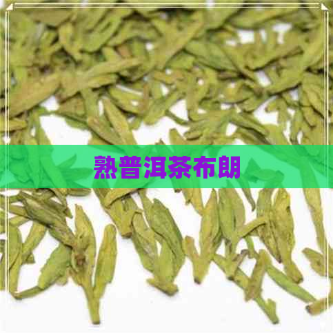 熟普洱茶布朗