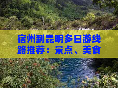 宿州到昆明多日游线路推荐：景点、美食、住宿一应俱全，让你畅游滇池风光！