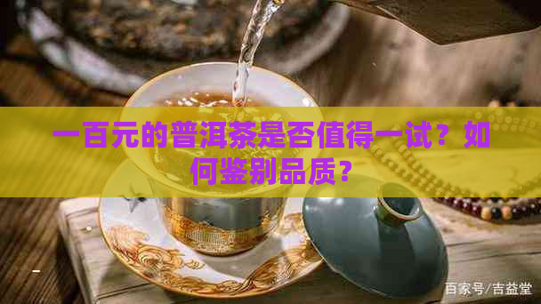 一百元的普洱茶是否值得一试？如何鉴别品质？