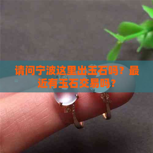 请问宁波这里出玉石吗？最近有玉石交易吗？