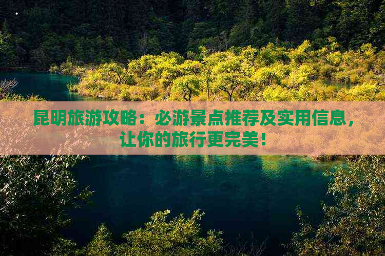 昆明旅游攻略：必游景点推荐及实用信息，让你的旅行更完美！