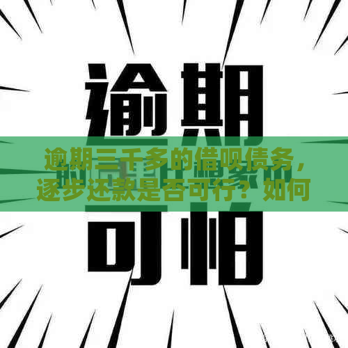 逾期三千多的借呗债务，逐步还款是否可行？如何处理信用记录与利息问题？