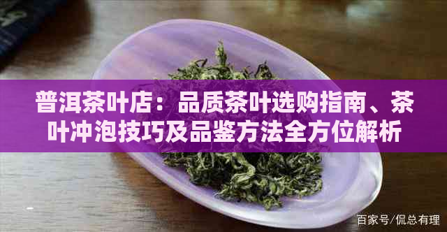 普洱茶叶店：品质茶叶选购指南、茶叶冲泡技巧及品鉴方法全方位解析