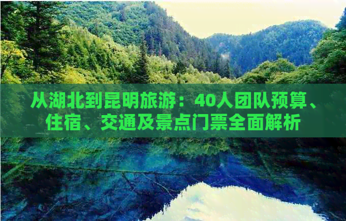 从湖北到昆明旅游：40人团队预算、住宿、交通及景点门票全面解析