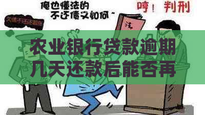 农业银行贷款逾期几天还款后能否再次贷款：影响与期限规定。