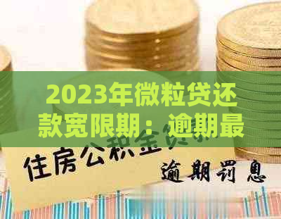 2023年微粒贷还款宽限期：逾期最长多少天？