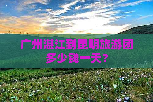 广州湛江到昆明旅游团多少钱一天？