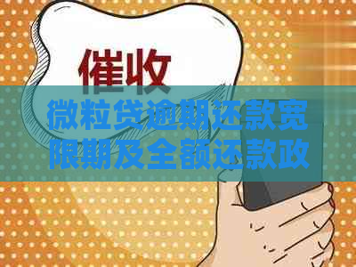 微粒贷逾期还款宽限期及全额还款政策解读，了解逾期后还款时间与影响