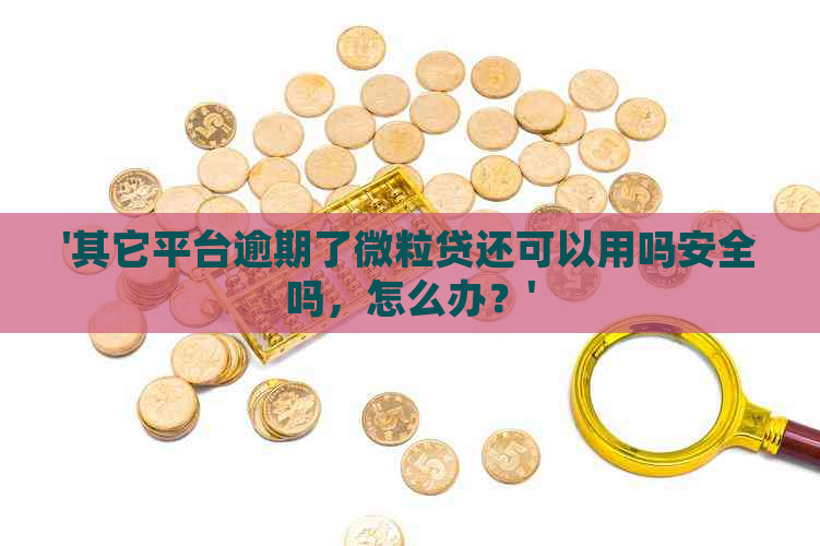 '其它平台逾期了微粒贷还可以用吗安全吗，怎么办？'