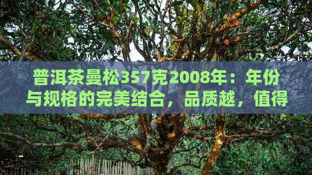 普洱茶曼松357克2008年：年份与规格的完美结合，品质越，值得品鉴。