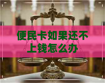 便民卡如果还不上钱怎么办