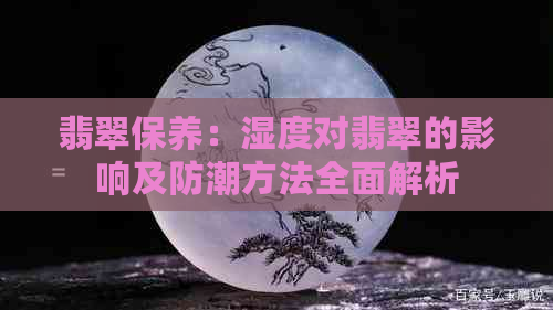 翡翠保养：湿度对翡翠的影响及防潮方法全面解析