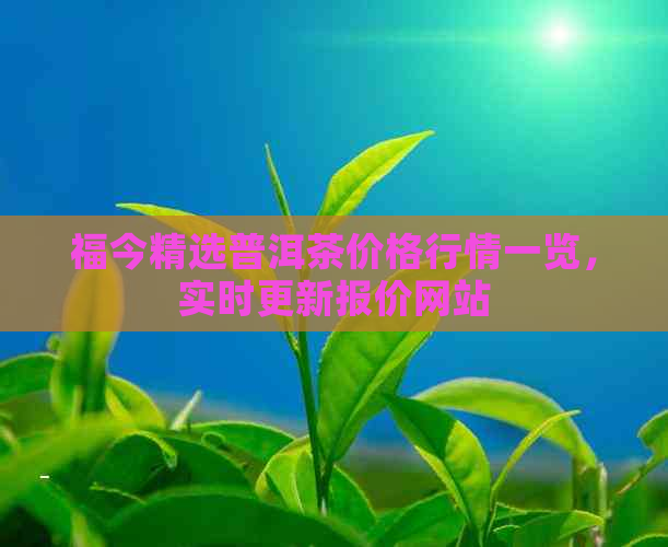 福今精选普洱茶价格行情一览，实时更新报价网站