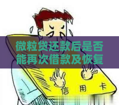 微粒贷还款后是否能再次借款及恢复额度，用户可以继续申请吗？