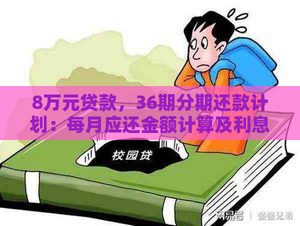 8万元贷款，36期分期还款计划：每月应还金额计算及利息解析