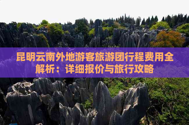 昆明云南外地游客旅游团行程费用全解析：详细报价与旅行攻略