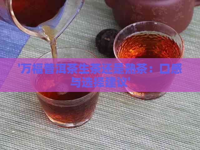 '万福普洱茶生茶还是熟茶：口感与选择建议'