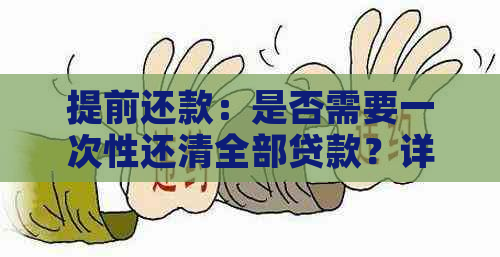 提前还款：是否需要一次性还清全部贷款？详解各种情况下的还款策略