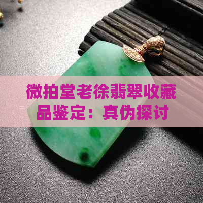 微拍堂老徐翡翠收藏品鉴定：真伪探讨