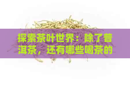 探索茶叶世界：除了普洱茶，还有哪些喝茶的选择？