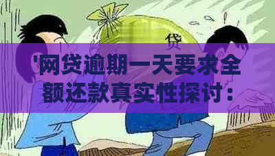 '网贷逾期一天要求全额还款真实性探讨：安全与否一次说明'